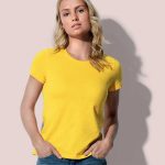 T-shirt da donna con cucitura a doppio ago