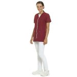 Casacca con zip unisex in microfibra bordeaux - immagine 3
