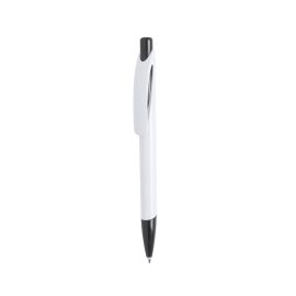 Penna a sfera bianca con inserti colorati