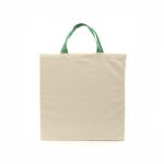 Shopper in cotone con manici colorati - immagine 2