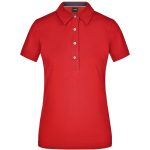 Polo da donna con rifinitura quadrettata sull’orlo del collo - immagine 12
