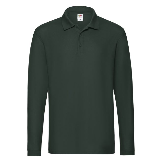 Polo uomo maniche lunghe in cotone - immagine 2