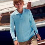 Polo da bambino a maniche lunghe con 2 bottoni