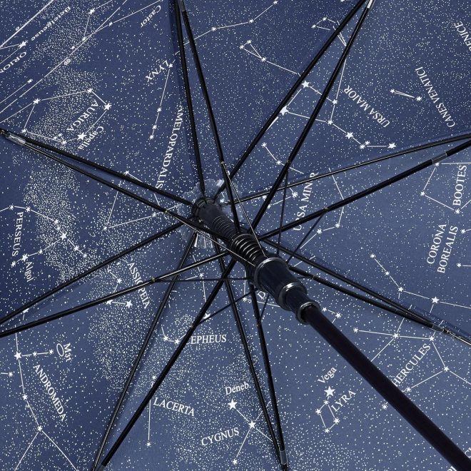 Ombrello con con stelle rappresentate su tutta la superficie interna - immagine 3
